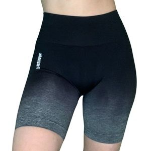 Gymshark Adapt Ombré Seamless Shorts Black Grey Size Small